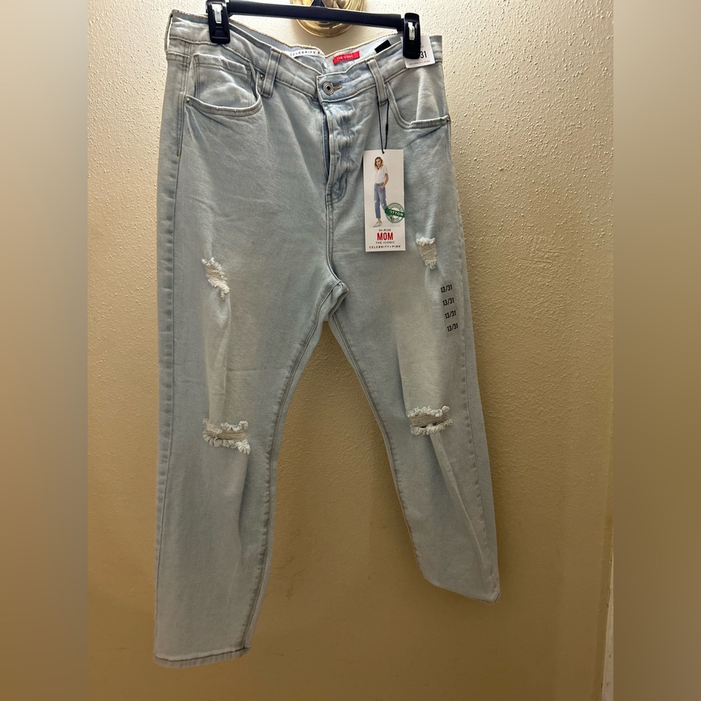Celebrity pink mom jeans